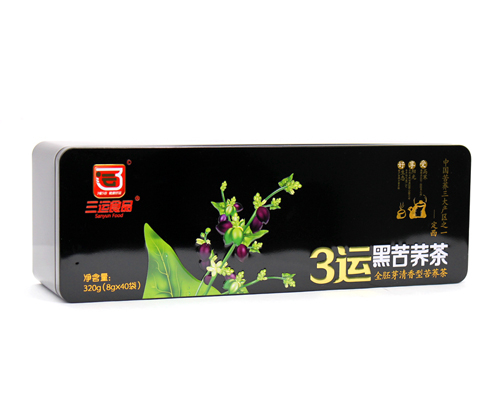 黑苦荞茶铁盒包装